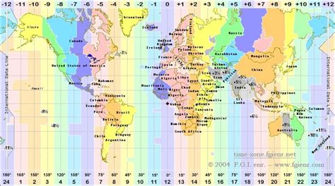 Time Zones Military Time Chart