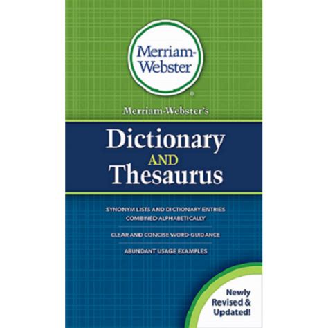 Merriam Websters Dictionary And Thesaurus