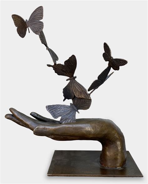 Hand Unleashing Butterflies Bronze Sculpture Bronze Sculptures