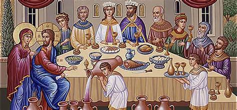 Wedding Feast Of Cana Icon Jesus Turns Water Into Wine Icon Fiesta De