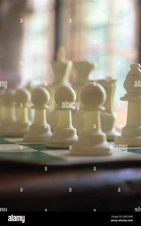 Indoor Chess Play Stock Photo Alamy
