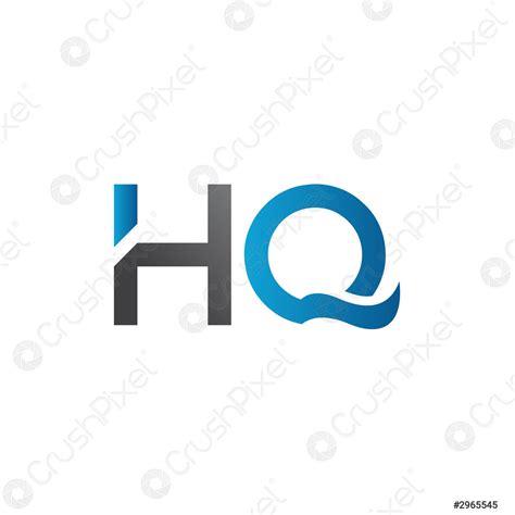 Hq Logo Diseño Vector Plantilla Inicial Vinculada Letra Hq Vector De
