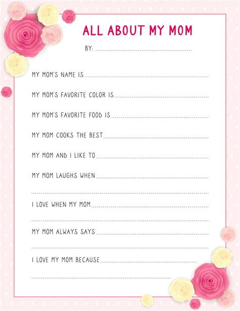 All About Mom Free Printable Printable Word Searches