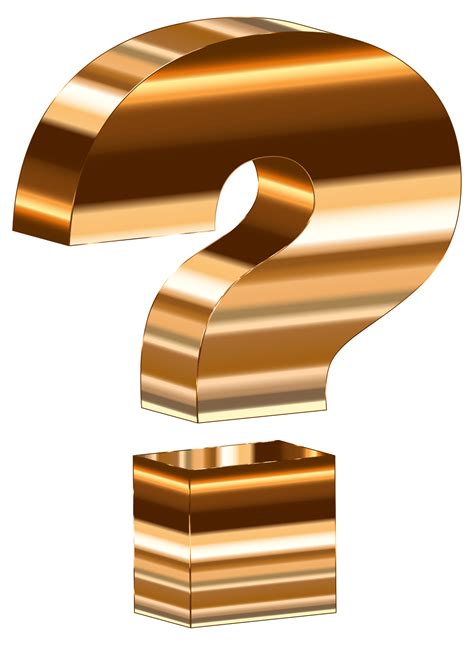 golden 3d question mark clip art image clipsafari