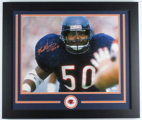 Mike Singletary Signed Bears 2325x2725 Custom Framed Photo Display