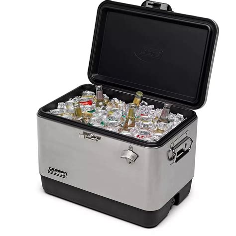 Coleman Reunion 54 Qt Steel Belted Stainless Steel Cooler Academy