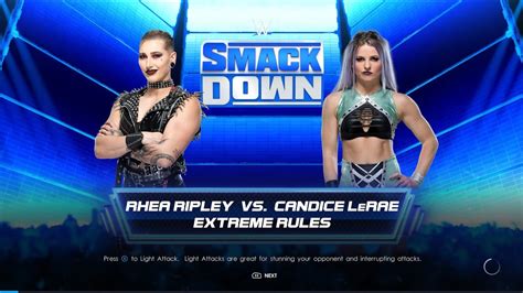 Rhea Ripley Vs Candice Lerae Youtube