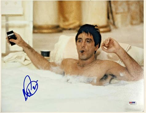 Al Pacino Authentic Signed 11x14 Scarface Photo Bath Tub Psadna Itp