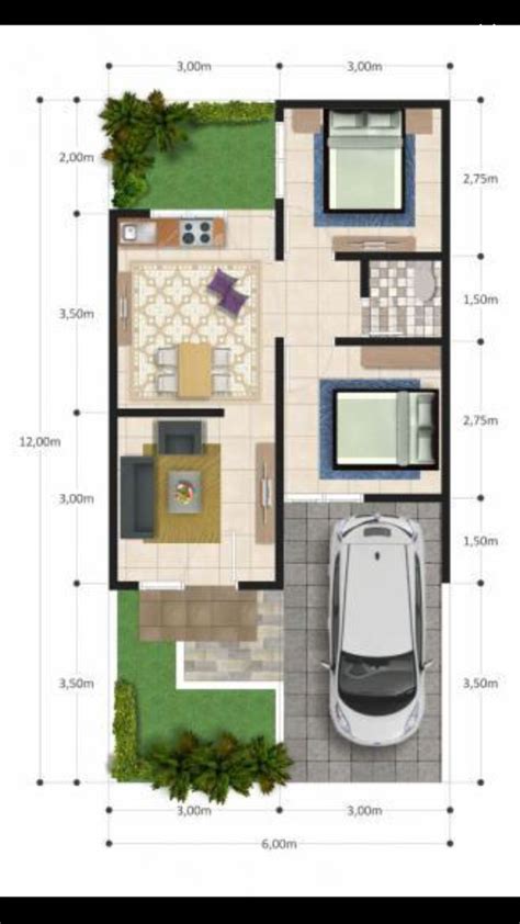 Rumah minimalis memang sudah menjadi desain favorit banyak orang. Kumpulan desain rumah minimalis dan denah 6x12 lantai 1 ...