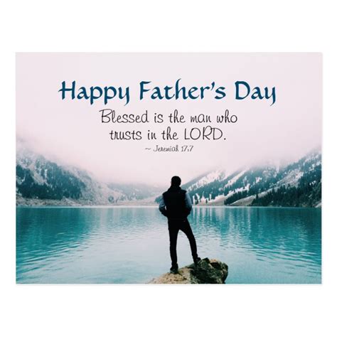 Inspirational Bible Verse Father S Day Mountains Postcard Zazzle