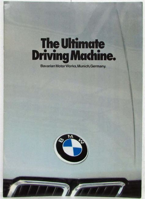 1981 Bmw The Ultimate Driving Machine Sales Brochure