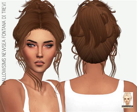 Sims 4 Hairs Miss Paraply Newsea`s Shaine Hair Retextured