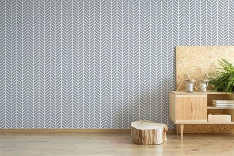 Herringbone Removable Wallpaper Geometric Peel And Stick Etsy