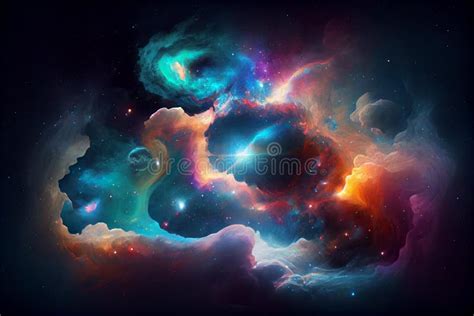 Cosmic Symphony A Stunning Digital Art Of Galaxies Stars And Nebula