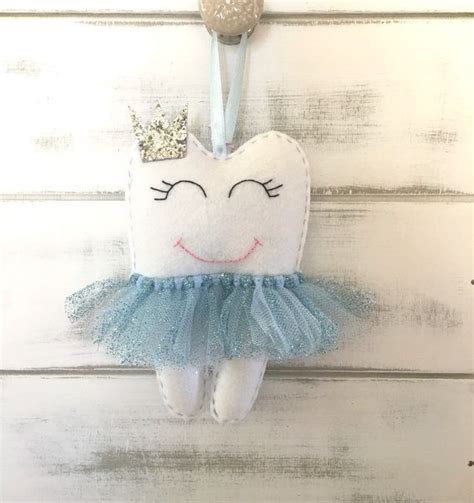 Personalized Tutu Tooth Fairy Pillow With Glitter Crown Or Bow Choose