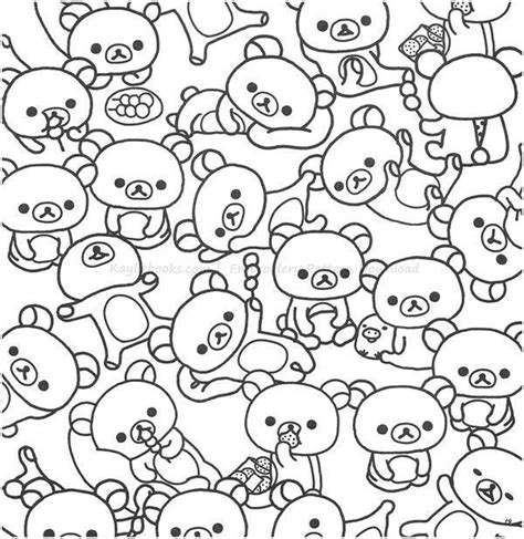 Instant Download Rilakkuma Relaxing Soothing Coloring Book Download