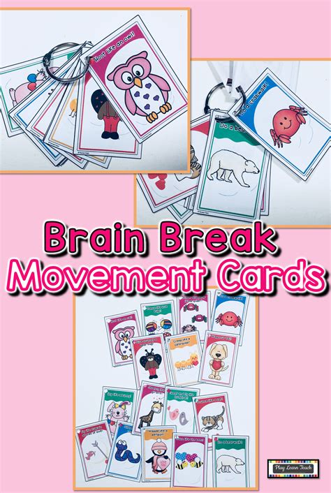 Free These Free Brain Break Movement Cards Are Great For Brain Breaks
