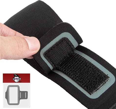 Black Iwio Premium Adjustable Velcro Strap Armband Phone Case Holder