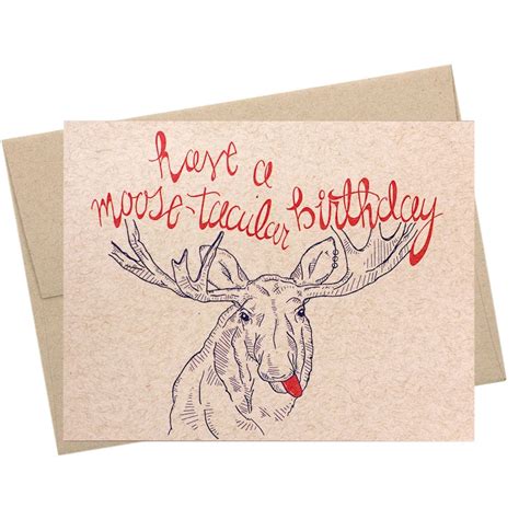 Moose Tacular Birthday Card Birthday Card Moose Birthday Etsy