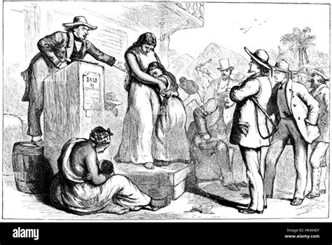 Geschichte Der Sklaverei Eine Slave Auktion Stockfotografie Alamy