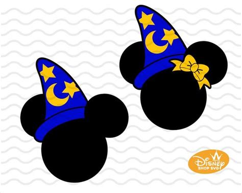 Mickey Magician Sorcerer Hat Svg Cut File Disney Fantasia Etsy