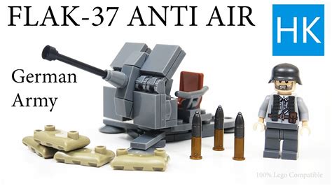 Lego Ww2 Flak 37 German Army Anti Air Gun Knockoff Brickarms