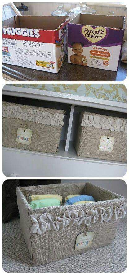 Do it yourself (diy) is the method of building, modifying, or repairing things without the direct aid of experts or professionals. Carboard boxes into neat little storage crates | Nursery diy projects, Diy baby stuff, Diy nursery