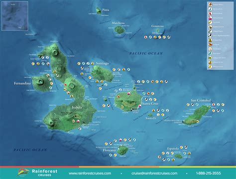 Printable Galapagos Island Map