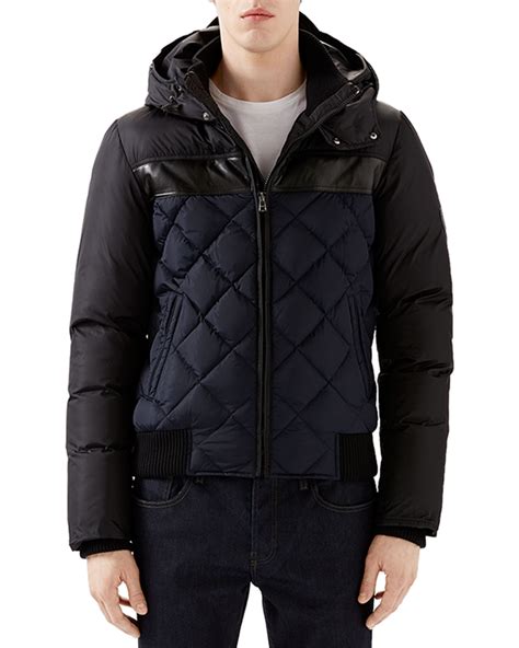 Gucci Hooded Quilted Down Jacket In Black Lyst
