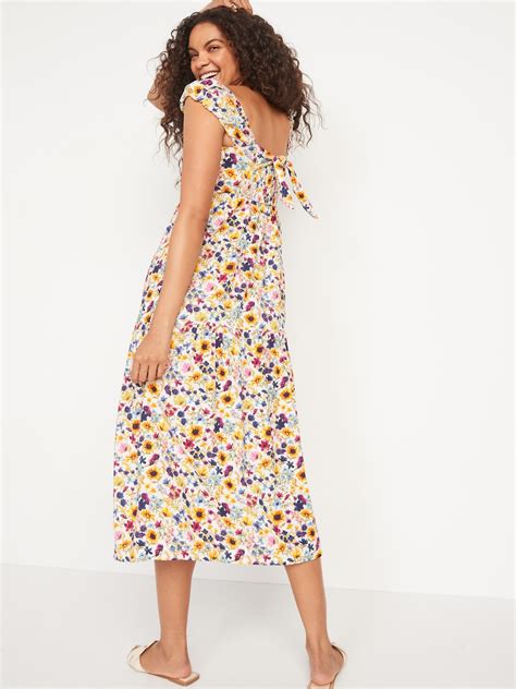 Tiered All Day Fit And Flare Maxi Dress Old Navy