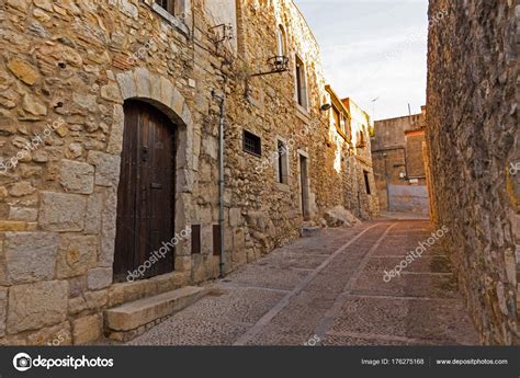 Medieval Street In Girona City Catalonia Spain — Stock Photo