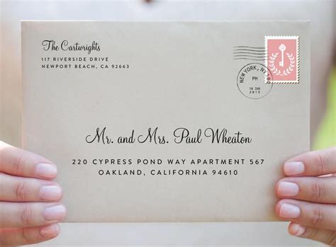 Envelope Template Envelope Address Template Wedding Envelope Etsy In
