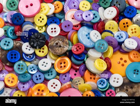 Assorted Buttons Background Stock Photo Alamy