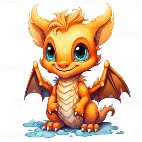Cute Baby Dragon Clipart Illustration Ai Generative 28752720 Png