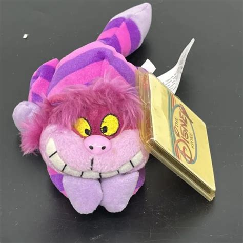 Disney Store Cheshire Cat Alice In Wonderland Bean Bag Plush Nwt