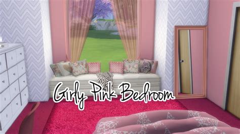 The Sims 4 Room Build Girly Pink Bedroom Youtube