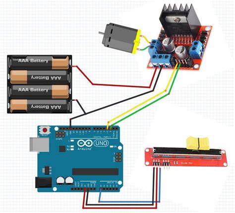 Arduino Control Dc Motor Speed And Direction Using A Potentiometer