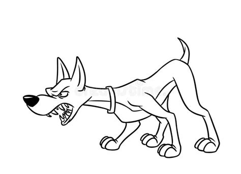 Aggression Dog Animal Anger Cartoon Stock Illustration Illustration