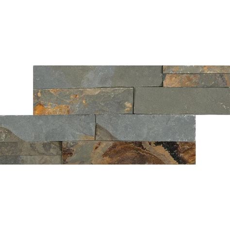 Shop Anatolia Tile Oxide Ledgestone Slate Wall Tile Common 6 In X 12