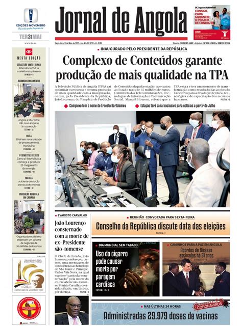 Jornal De Angola Terça 31 De Maio De 2022