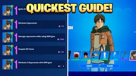 How To Complete All Eren Jaeger Challenges In Fortnite Attack On