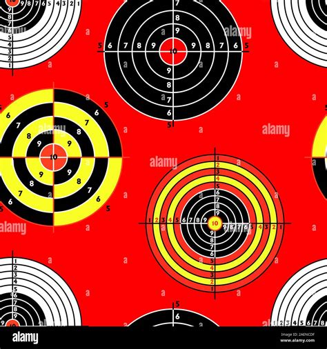 Targets For Practical Pistol Shooting Seamless Wallpaper Vector