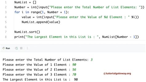 Python Program To Find Largest Number In A List 6 Ways