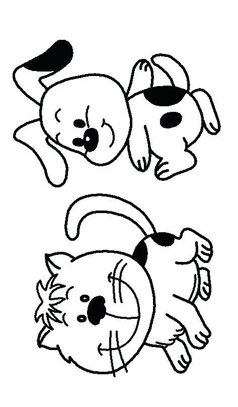 Puppy And Kitty Coloring Pages at GetColorings.com | Free printable