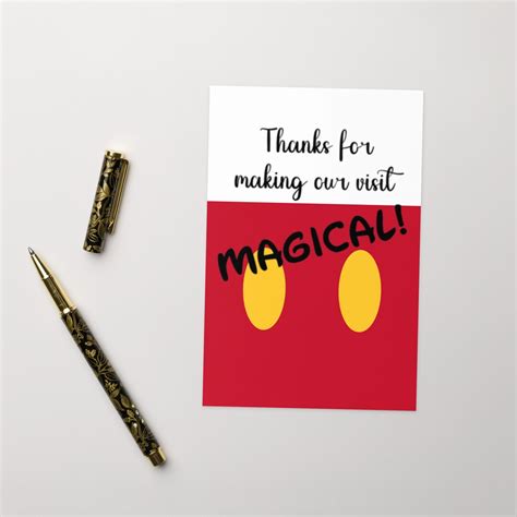 Disney Cast Member Thank You Greeting Cardstationery Pixie Etsy