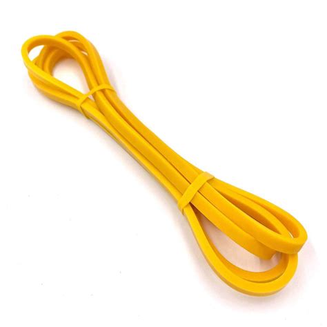 Yellow 64mm Latex Resistance Power Bands Feather Insource
