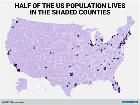 Map Of Us Counties By Population Density