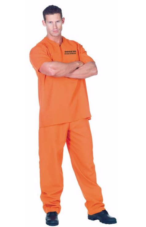 Mens Convict Costume Inmate Costume Convict Costume Prisoner Costume