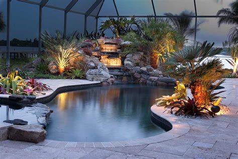 Lagoon Pool Remodeled By Changing Shape To Lagoon Style And Adding Spa And Waterfall