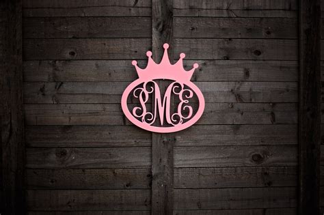 Monogram Baby T Wooden Princess Crown Wall Hanging Etsy